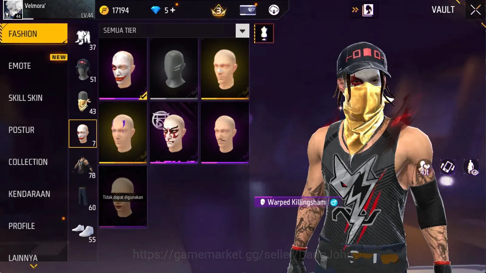 Free Fire Accounts Indonesia | M1887 Emerald Power,Hand of Hope | Vau image 9