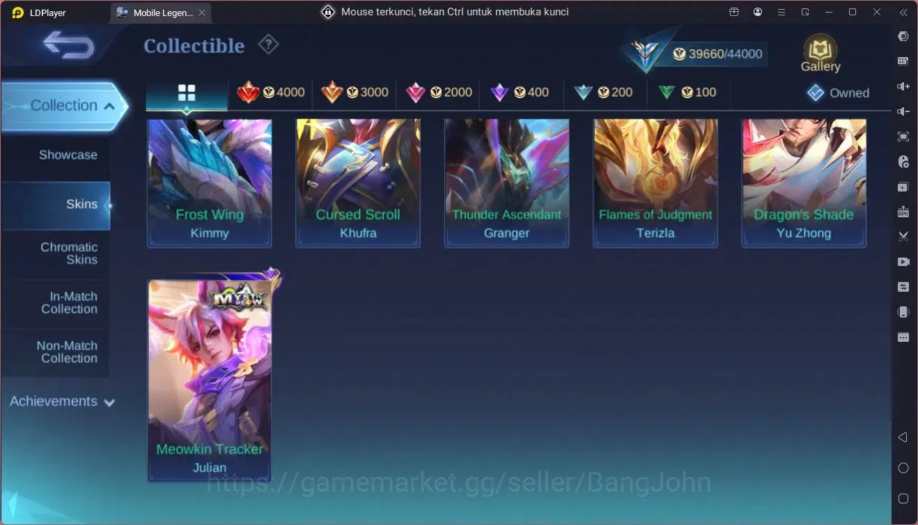 Mobile Legends: Bang Bang Accounts Global|Hero 90|Skin 56|Expert|Legend Franco|STARWA image 13