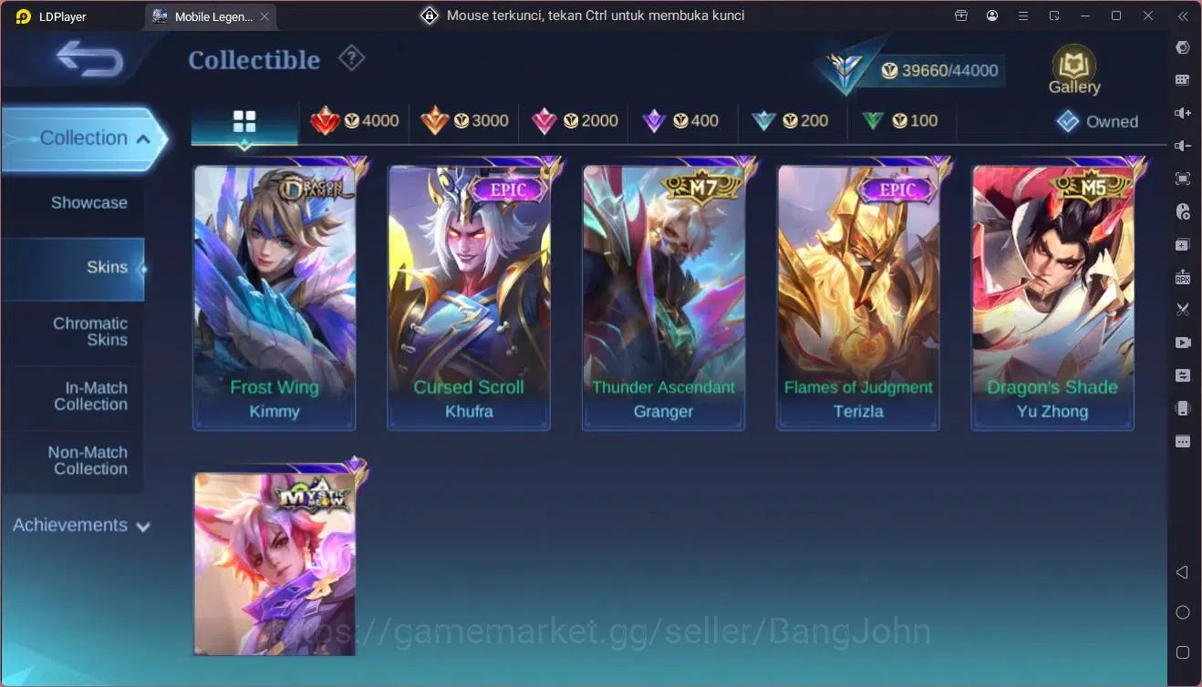Mobile Legends: Bang Bang Accounts Global|Hero 90|Skin 56|Expert|Legend Franco|STARWA image 14