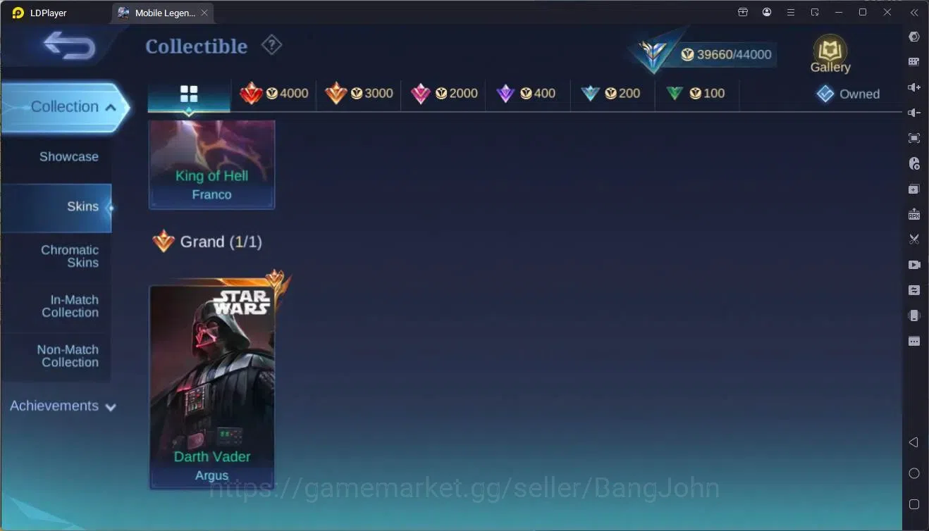Mobile Legends: Bang Bang Accounts Global|Hero 90|Skin 56|Expert|Legend Franco|STARWA image 19