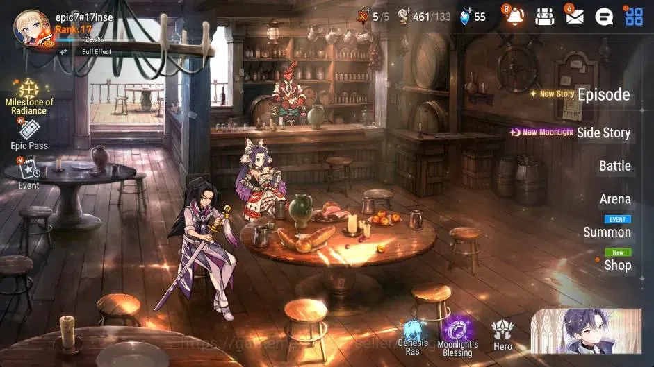 Epic Seven Accounts Global | Starter|2 ML(Specimen Sez,Rhianna & Lucie image 1