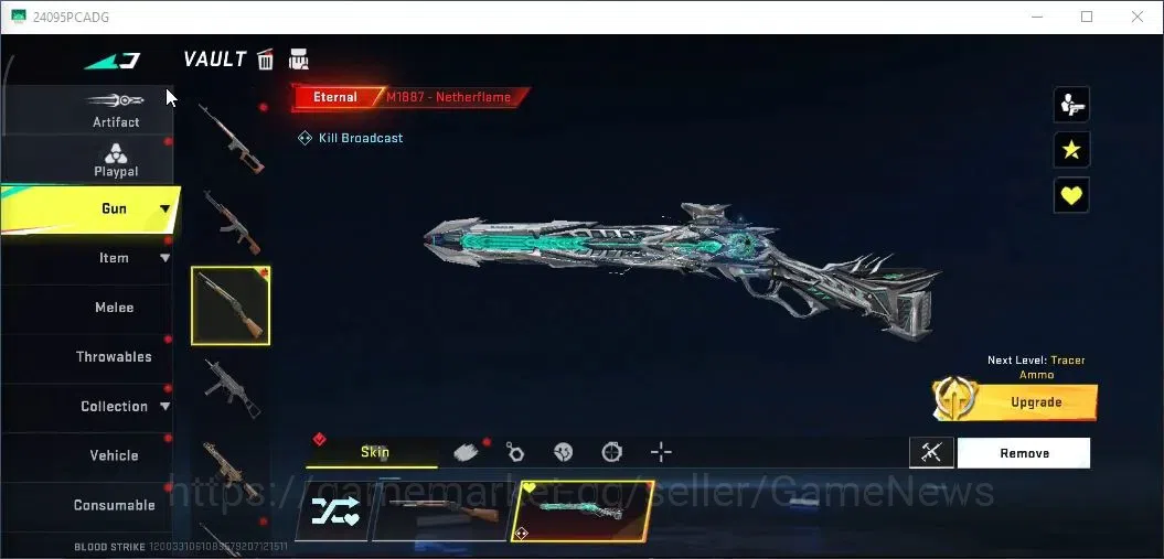 Blood Strike Accounts Others ASIA | Eternal M1887 Netherflame | Playpal Meow | 40 Eternal Upgrade Point |Log NetEase|Take 5