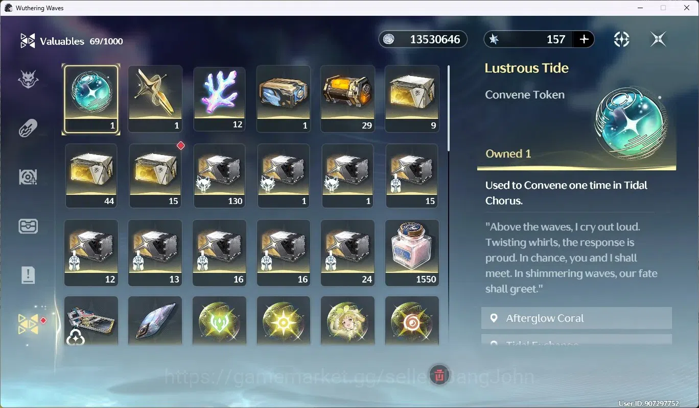 Wuthering Waves Accounts Starter SEA|UL46 | Rank 5 |3 Char Limited [Mornye Rc4,Denia=Sign],Rebecca|Mc Female|TakeMail WW106B 10