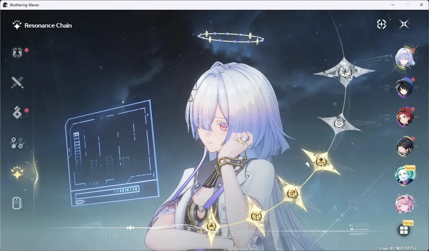 Wuthering Waves Accounts Starter SEA|UL46 | Rank 5 |3 Char Limited [Mornye Rc4,Denia=Sign],Rebecca|Mc Female|TakeMail WW106B 3