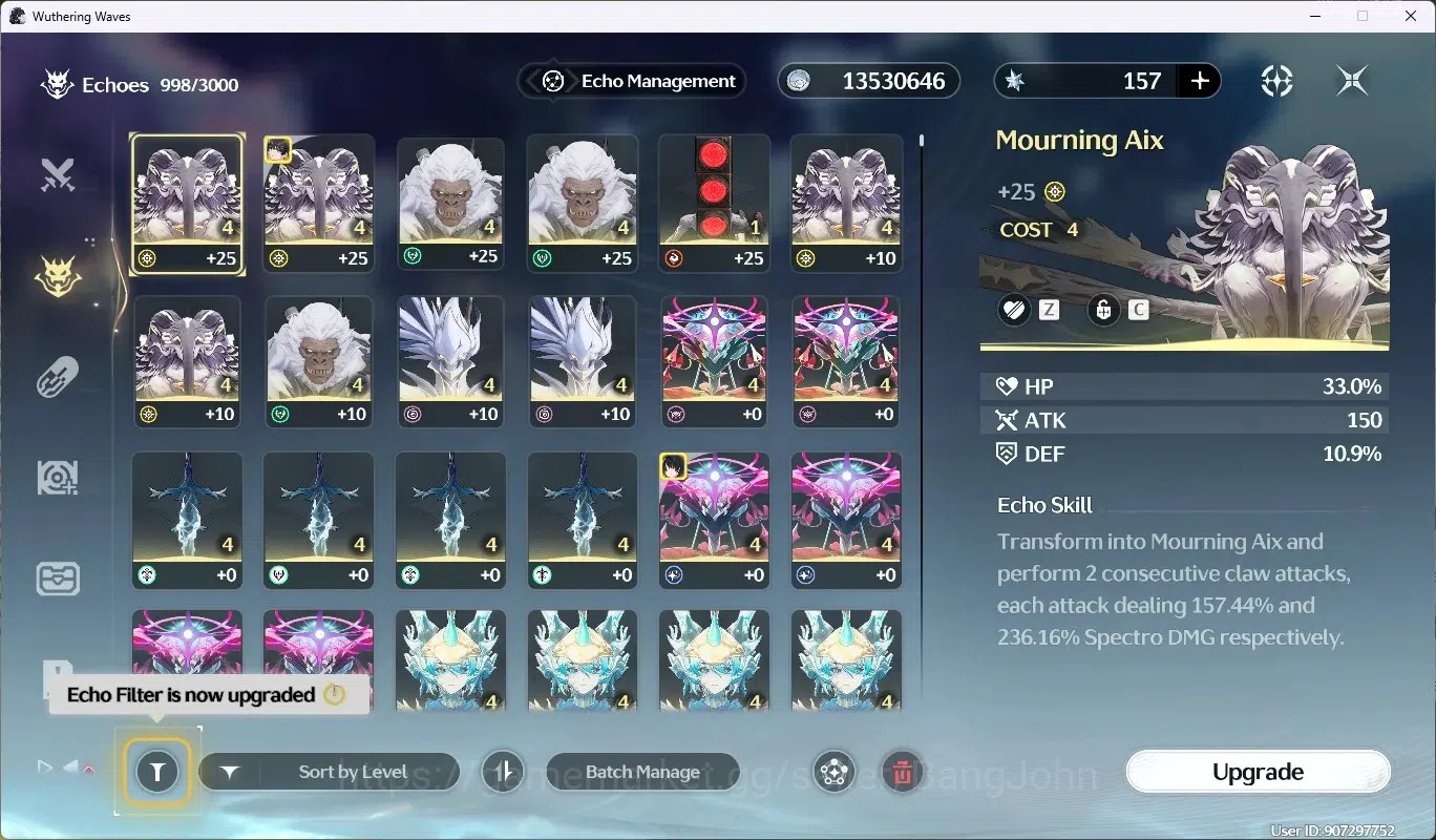 Wuthering Waves Accounts Starter SEA|UL46 | Rank 5 |3 Char Limited [Mornye Rc4,Denia=Sign],Rebecca|Mc Female|TakeMail WW106B 5