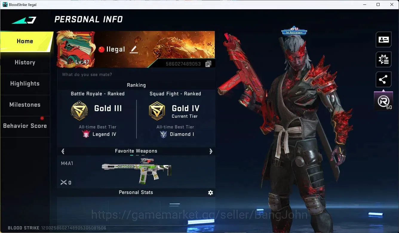 Blood Strike Accounts ASIA |ULTRA=URB,ZERO|LEGEN 13 SKIN MORE DETAIL CEK image 9
