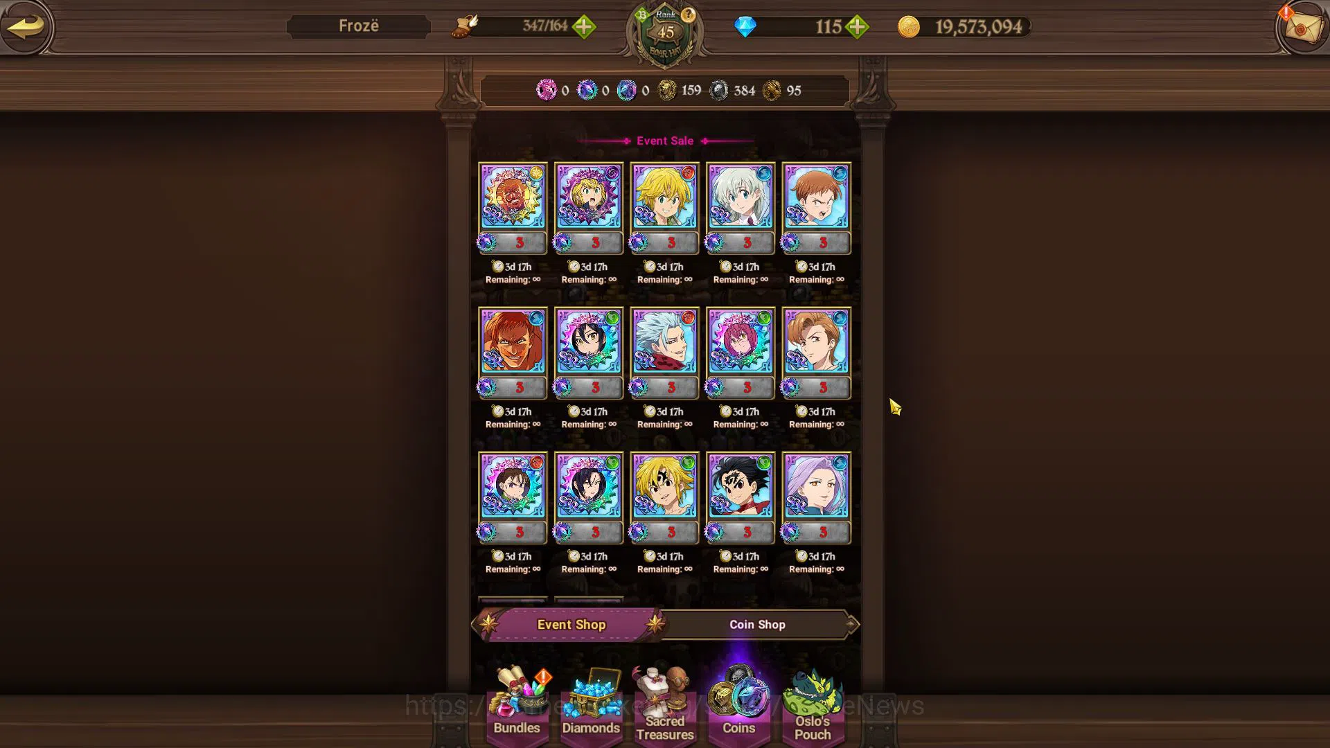 The Seven Deadly Sins: Grand Cross Accounts Global|2,2M CC|115 DM|7 UR+Collab Overlord|Salos2/ image 11