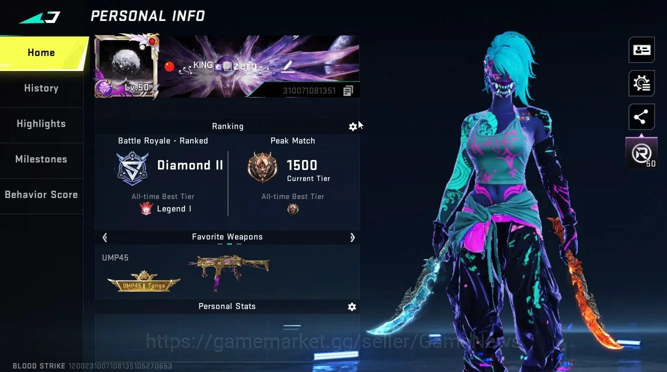Blood Strike Accounts ASIA|ETERNAL DEagle-Scorpius Lv2|5 Collab [Lucian- image 2