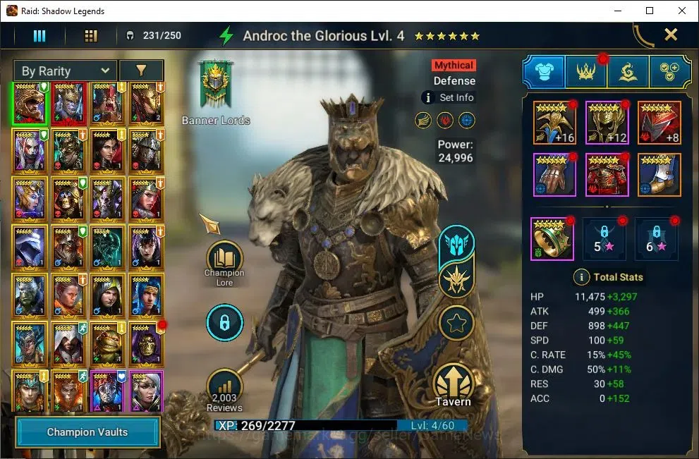 Raid: Shadow Legends Accounts Lv6 995K Power|2 Mythic(Gharol Bloodmaul,Androc)|2 image 3