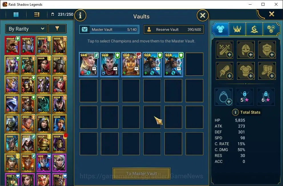 Raid: Shadow Legends Accounts Lv6 995K Power|2 Mythic(Gharol Bloodmaul,Androc)|2 image 8