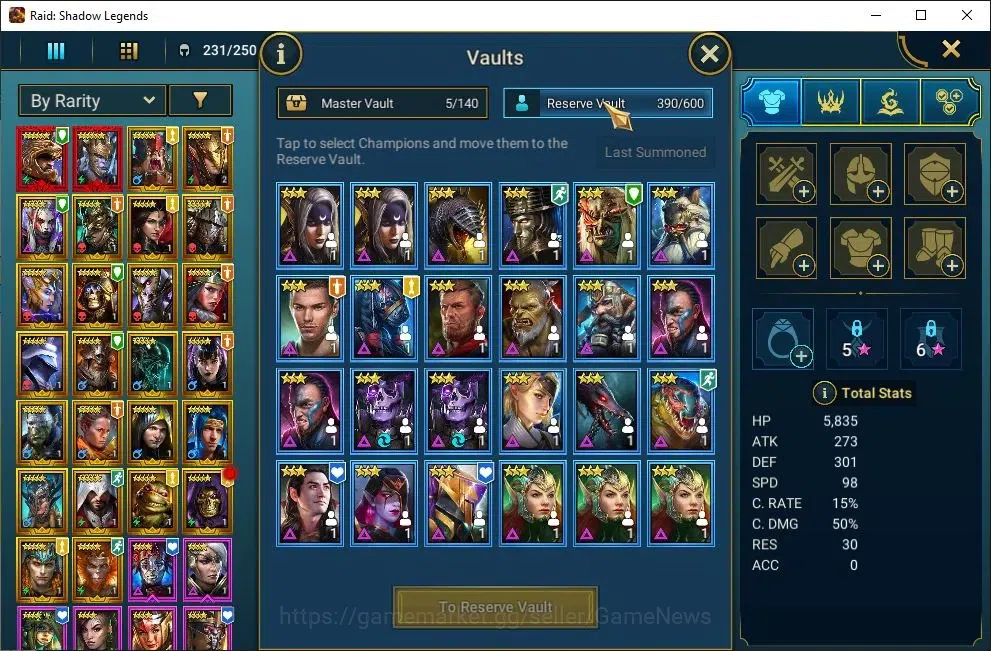 Raid: Shadow Legends Accounts Lv6 995K Power|2 Mythic(Gharol Bloodmaul,Androc)|2 image 9