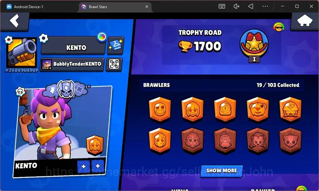 Brawl Stars Accounts Global | 1700 Trophy|19 Brawler|2 Max Hypercharge image 2