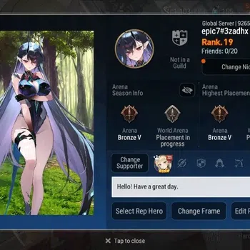 Epic Seven Accounts Starter Global Unverif | Starter|2 ML (TR Elvira,Harsetti)|PoH ON|SS 155|Stigma 4K|Log Stove|EP7486B
