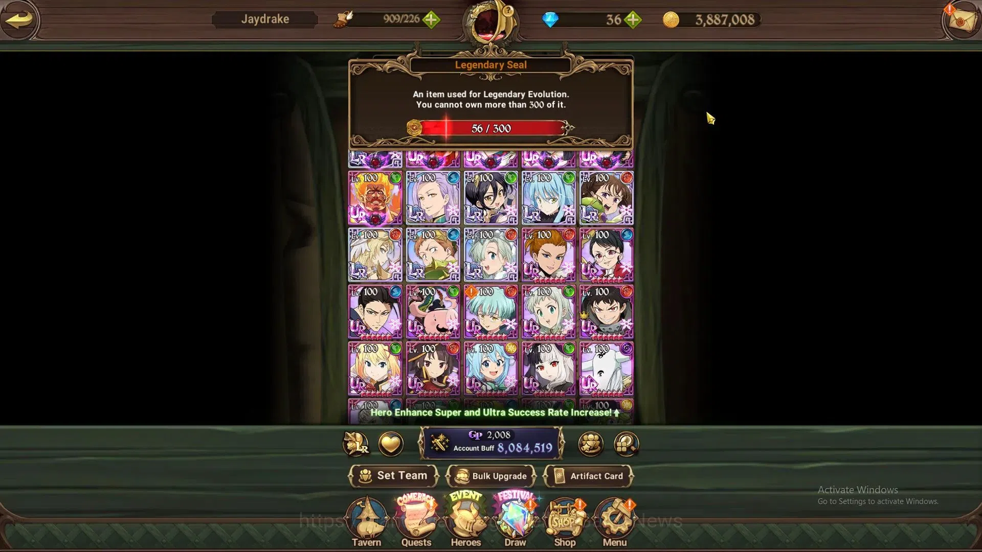The Seven Deadly Sins: Grand Cross Accounts ASIA|8M CC|56 LS,36 Dm|7 LR+10 UR+Many Collabs|Rim image 2