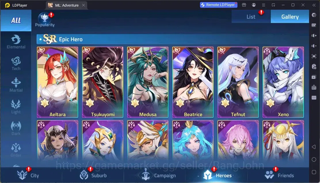 Mobile Legends: Adventure Accounts Global |LV 485|10B Power|VIP 10|Camp 83-17|Hero 399|42 Nexus|52Awaken|12Epic|5Rare 17