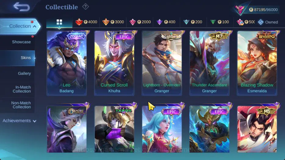 Mobile Legends: Bang Bang Accounts Collector Hero 126|Skin 277|High Glory 72|Aspirants Vexana,Naruto 11