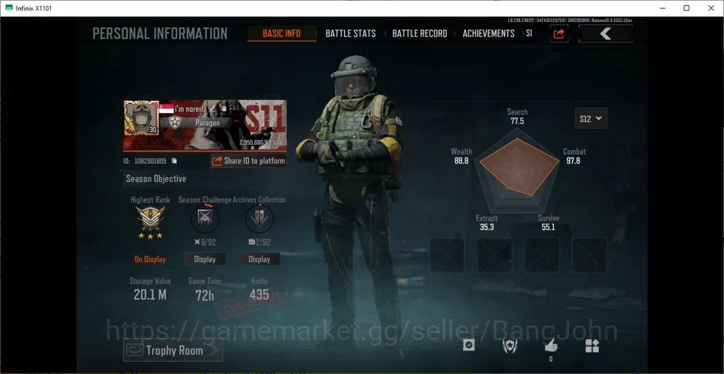 Arena Breakout Accounts MOBILE|LVL30 SV 20,1 M|CV 1,4M|MORE SKIN DECEE LR- image 1