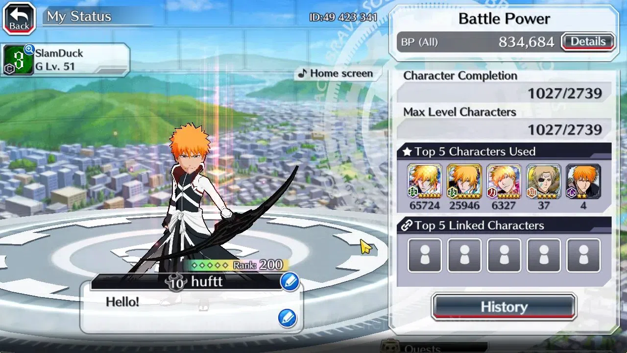 Bleach: Brave Souls Accounts [GLOBAL]50K Orb|TYBW26 Yachiru,10th Anniv Ichigo,R image 3