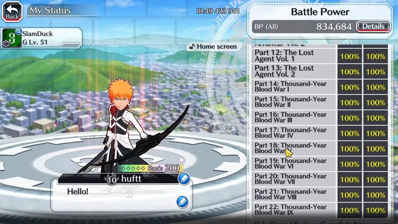 Bleach: Brave Souls Accounts [GLOBAL]50K Orb|TYBW26 Yachiru,10th Anniv Ichigo,R image 5