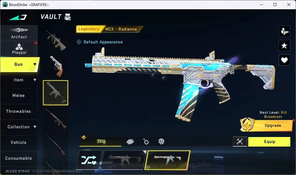 Blood Strike Accounts ASIA | 2 LEGENDARY: MP155-Radiance,MCX-Radiance|1  image 4